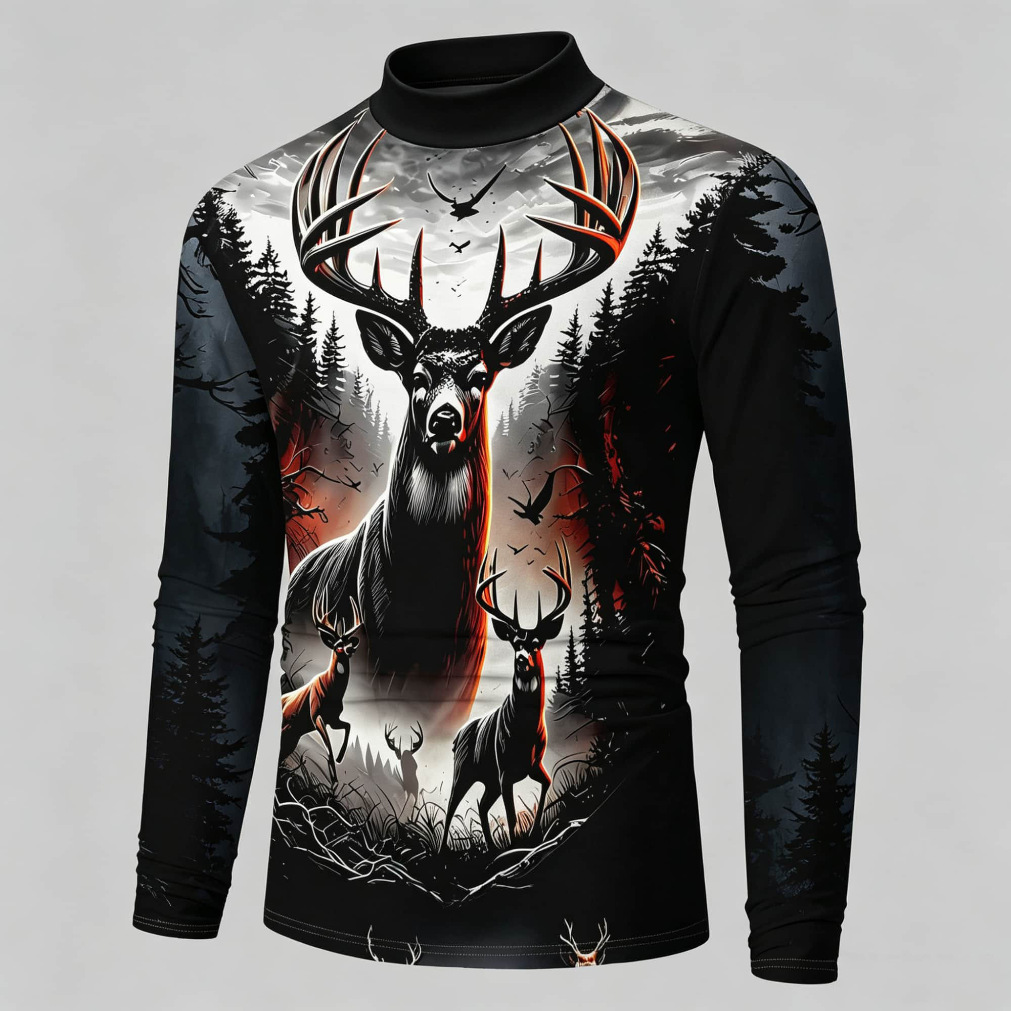 Men's Hunting Style Buck Graph - Outdoor Hunting Graphic Tees review and price