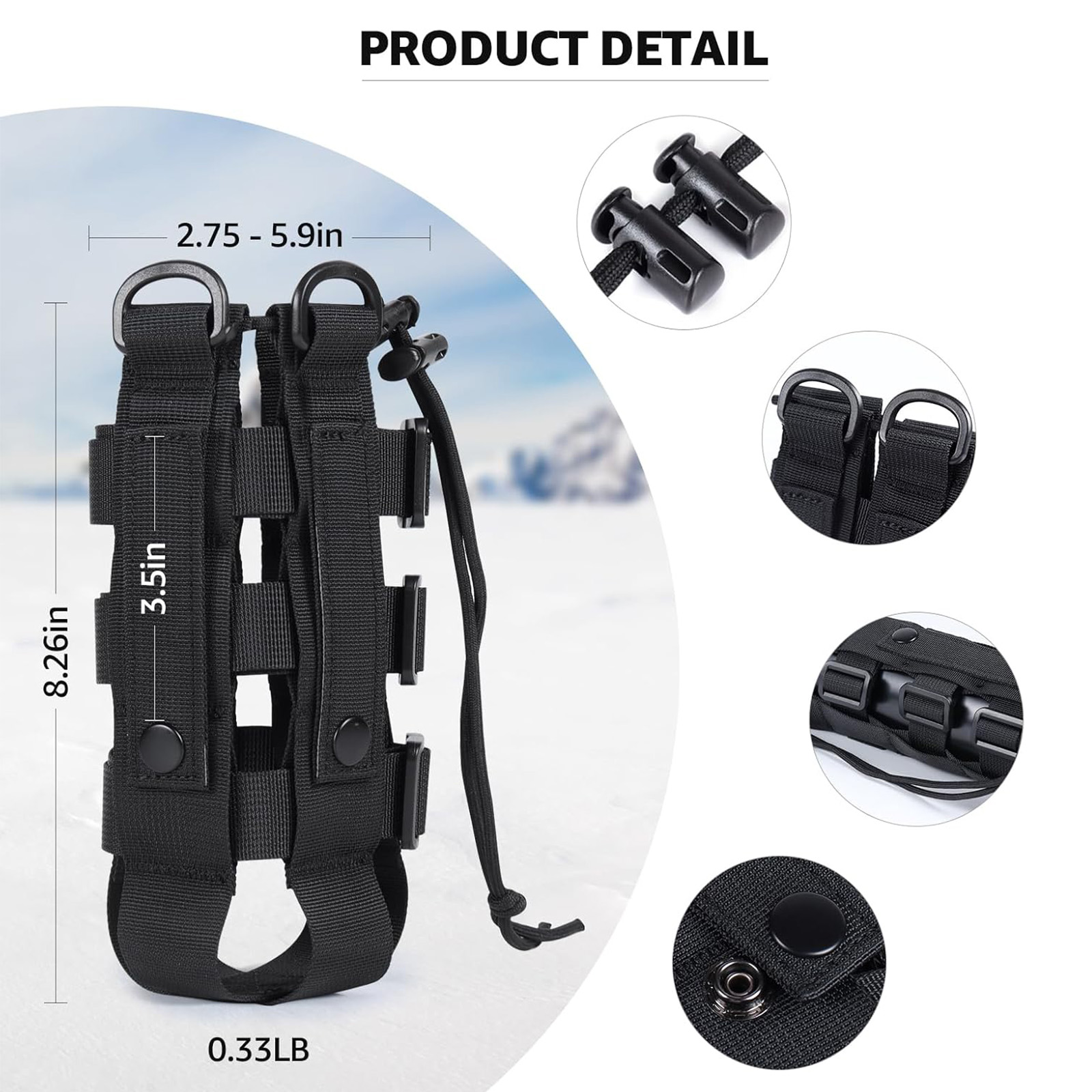 Molle Water Bottle Holder Pouc - Outdoor Hunting Backpack review and price