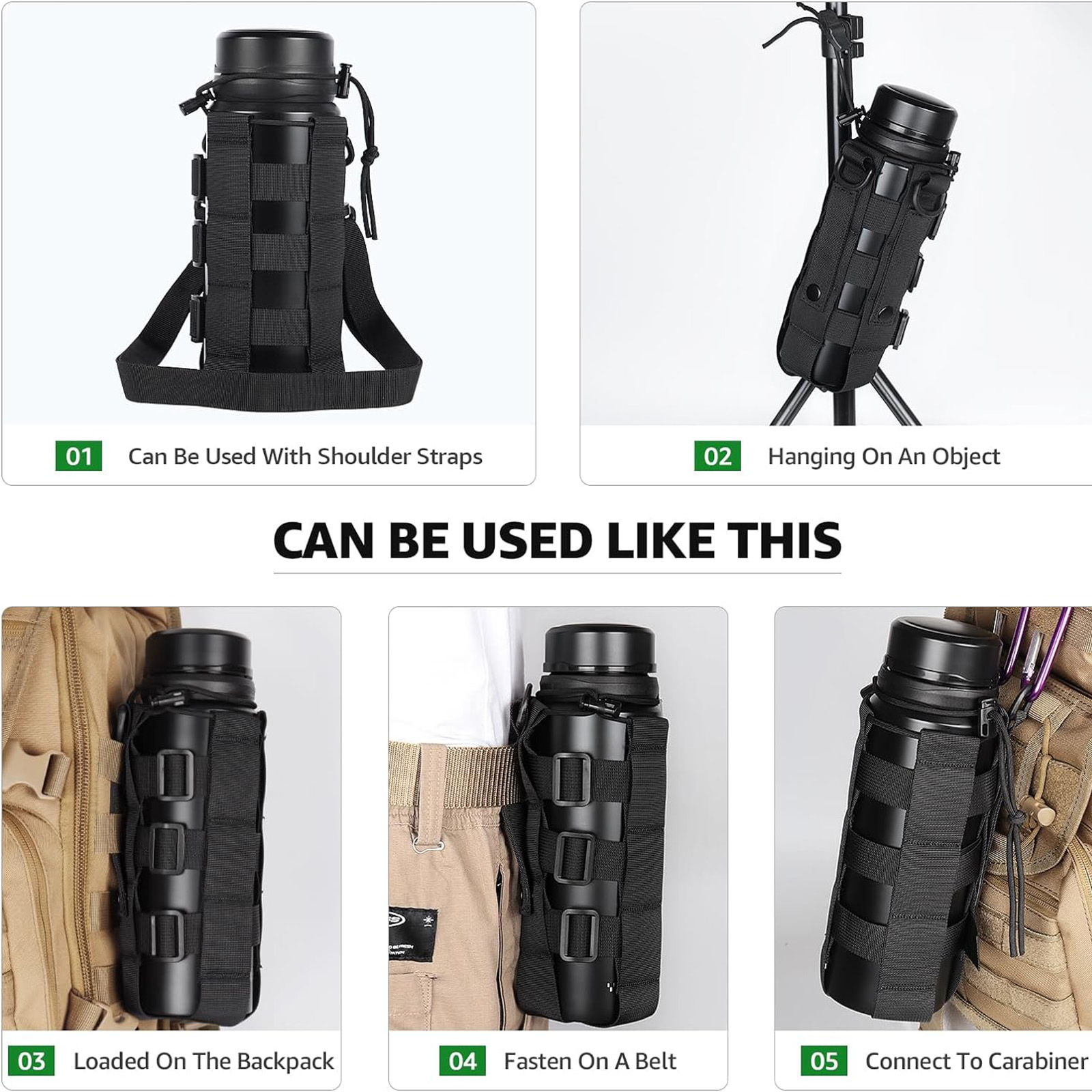 Molle Water Bottle Holder Pouc - Outdoor Hunting Backpack review and price