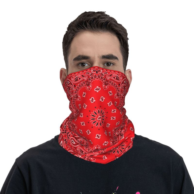Red Paisley Art Bandana Patter - Outdoor Hunting Youtube review and price