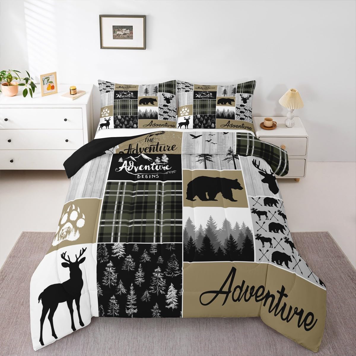 Farmhouse Country Bear Moose D - Hunting And Camping In Forest review and price