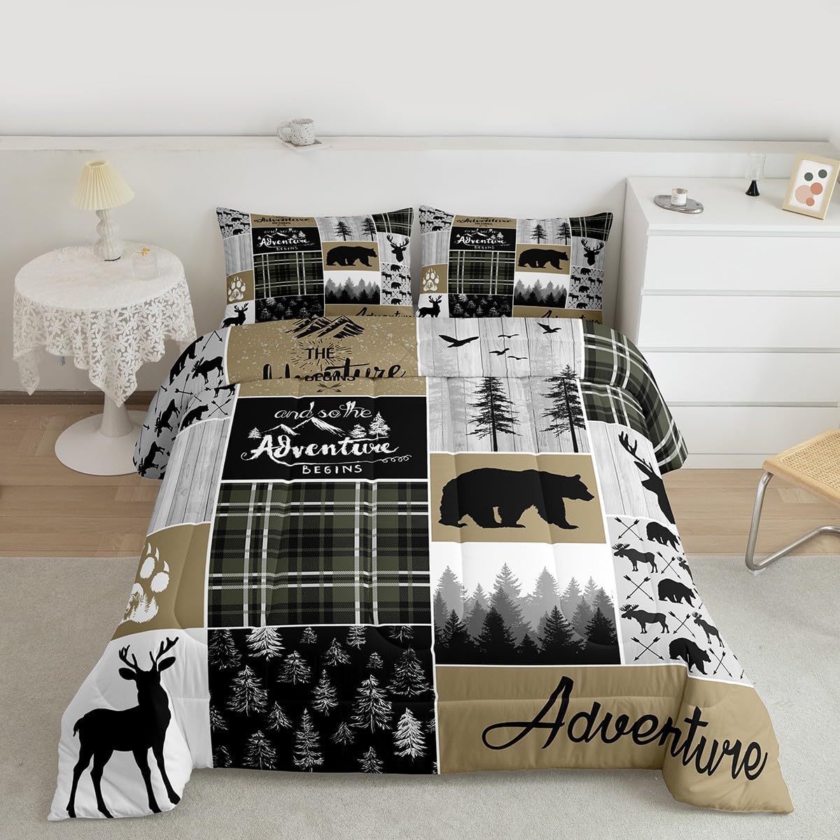 Farmhouse Country Bear Moose D - Hunting And Camping In Forest review and price